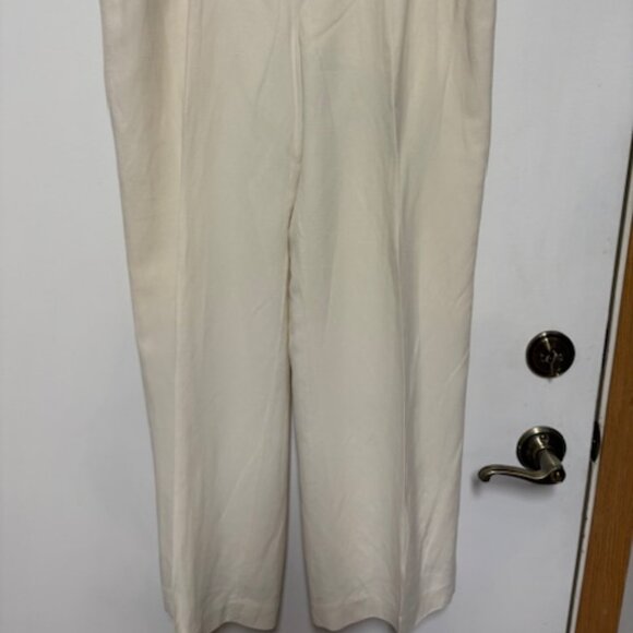 Coldwater Creek Womens Silk & Linen Pull On Ivory Dress Pants. Sz. PM - Picture 2 of 4